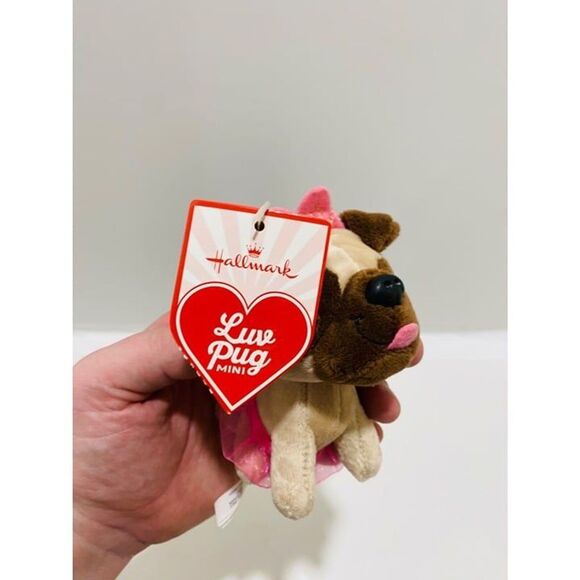 Hallmark 2016 Love Pug Plush with Pink Tutu and Tiara Girls Mini Stuffed Animal - Picture 6 of 10